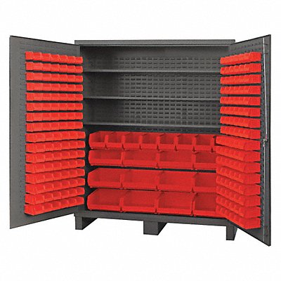DURHAM MFG SSC722484BDLP2123S1795 K4917 Bin Cabinet 84 x72 x24 Grey 212RedBns