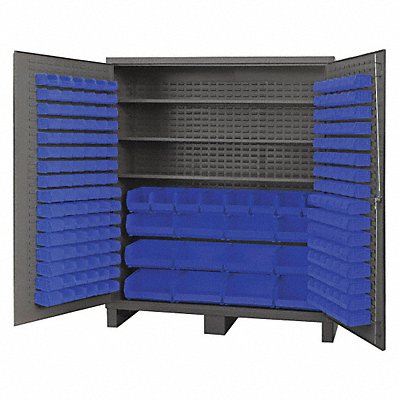 DURHAM MFG SSC722484BDLP2123S5295 K4917 Bin Cabinet 84 x72 x24 Grey 212BlueBns