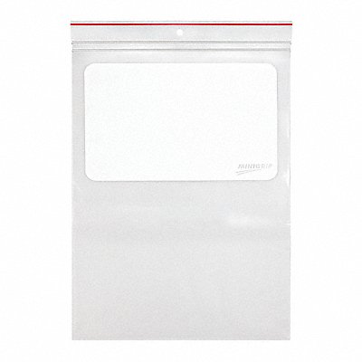 MINIGRIP RED LINE MGRL4WH0912 Reclosable Poly Bag Zip Seal PK1000