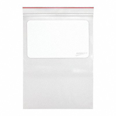 MINIGRIP RED LINE MGRL2W0912 Reclosable Poly Bag Zip Seal PK1000