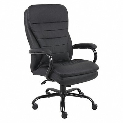 GRAINGER 36FK02 Desk Chair Vinyl Black 19 to 22 Seat Ht