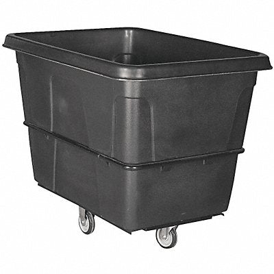 GRAINGER 36FK88 Cube Truck MDPE Black 8.0 cu ft.