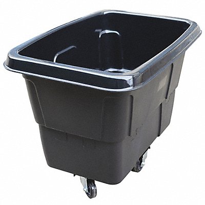 GRAINGER 36FK94 Cube Truck MDPE Black 14.0 cu ft.