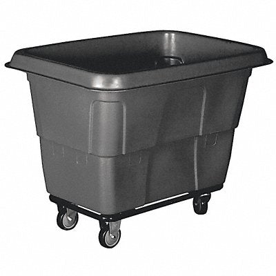 GRAINGER 36FL03 Cube Truck 1 cu yd. 1200 lb Cap Black