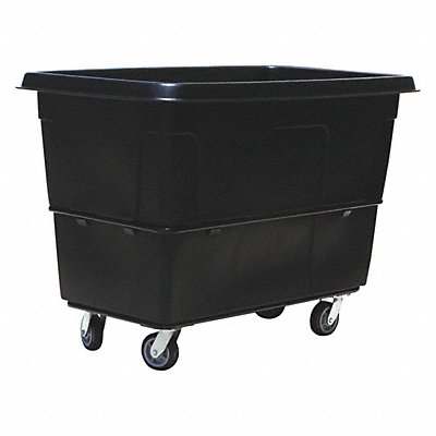 GRAINGER 36FL04 Cube Truck MDPE Black 27.0 cu ft.