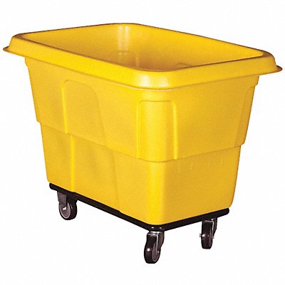 GRAINGER 36FL12 Cube Truck MDPE Yellow 8.0 cu ft.