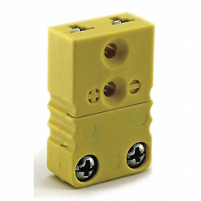 DAYTON 36GK91 Thermocouple Jack K Yellow 2 Flat Pins