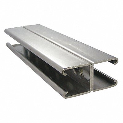 CALBRITE S45810SB78 Strut Channel SS Overall L 10ft