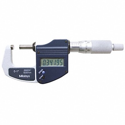 MITUTOYO 29383130CAL Mic 0-1/0-25.4mm Ratchet Stop NIST Case