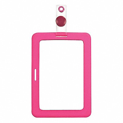 MYID 38946 Badge Holder Rubberized Pink PK2