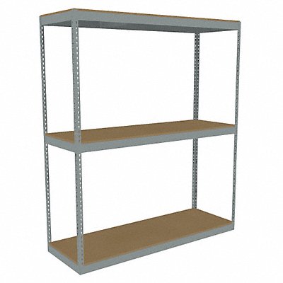 TENNSCO ZLE77224S3D Boltless Shelving 24x84x72in Strtr