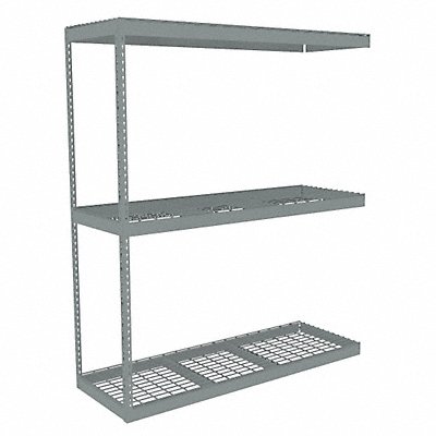 TENNSCO ZLE77224A3W Boltless Shelving 24x84x72in AdOn