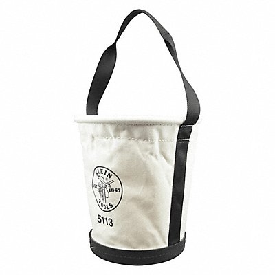 KLEIN TOOLS 5113 Bucket Bag Canvas Tapered Wall OffWhite