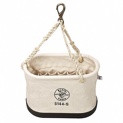 KLEIN TOOLS 5144S Bucket Bag Canvas Straight Wall OffWhite