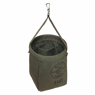 KLEIN TOOLS 5143 Bucket Bag Canvas Tapered Wall Green