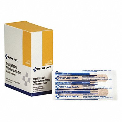 FIRST AID ONLY G124 Knuckle Bandages 3.5 x3.25 Fabric PK40