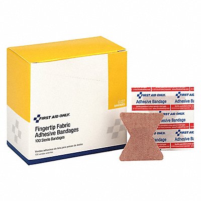 FIRST AID ONLY G127 Fingertip Bandages 2 x1.75 Fabric PK100
