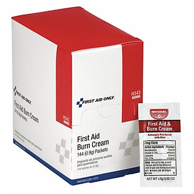 FIRST AID ONLY H343 Topical Burn Cream 0.03 oz PK144