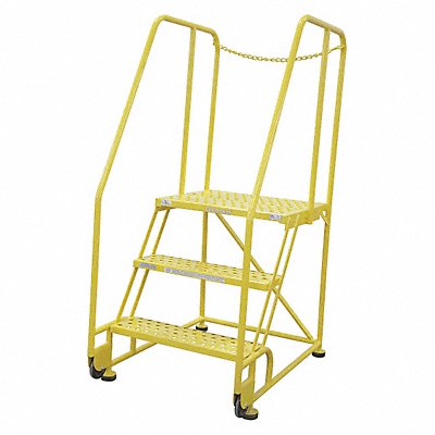 COTTERMAN 3TR26A6E20B8D3C2P6 Tilt and Roll Ladder 3 Steps 41in.D.