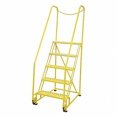COTTERMAN 5TR26A6E10B8D3C2P6 Tilt and Roll Ladder 5 Steps 43in.D.