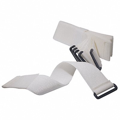 GRAINGER 2X28NNVST Cinch Strap Hook and Loop White PK10