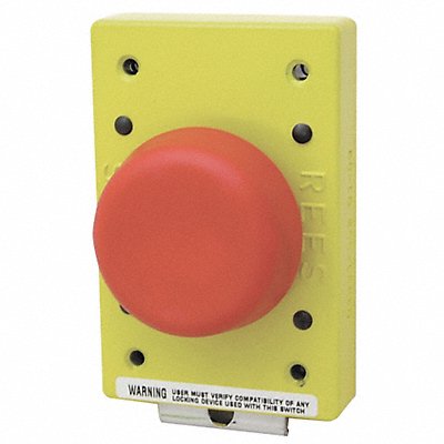REES 1981002 MushroomPush Button Non Illuminated Red 1NO/1NC