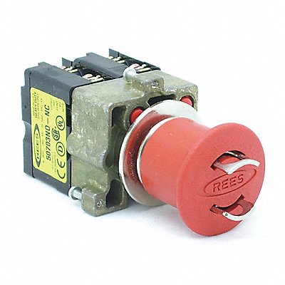 REES 22102122 Emergency Stop Push Button Non Illuminated Red 2NO/2NC