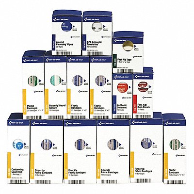 FIRST AID ONLY 700001 Complete Refill/Kit 206pcs OSHA Comp