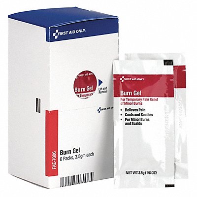 FIRST AID ONLY FAE7006 Topical Burn Gel 0.123 oz PK6