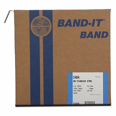 BAND-IT C40499 Band 316Ss 1/2 X 0.030 X 100 RL/100Ft