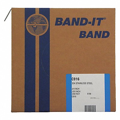 BAND-IT C91699 Band 304 Ss 3/4 X 0.020 X 200 Ft