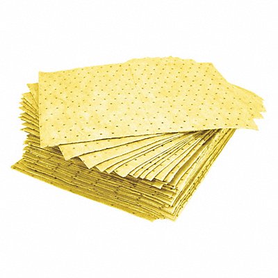 OIL-DRI L72372G Absorbent Pad Universal Yellow PK100