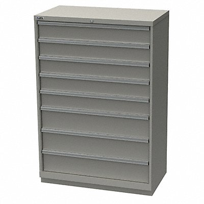 LISTA HS130801AFTKALG Modular Drawer Cabinet 57 x40.25 x22.5 LtGry 8Drwr