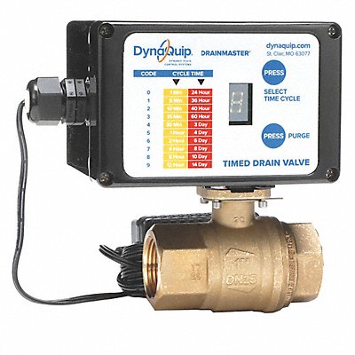 DYNAQUIP CONTROLS AD2A1 Auto Drain Valve 115V 1 In.