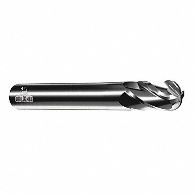 GRAINGER CEM764B4 Ball End Mill Single End 7/64 Carbide