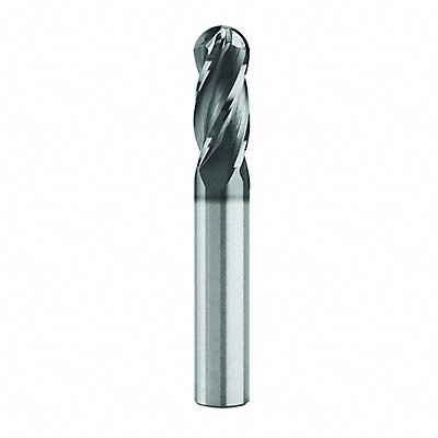GRAINGER CEM3364B4TICN Ball End Mill 33/64 Dia Carbide