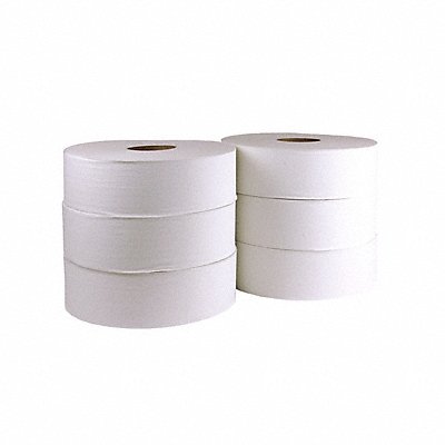 TOUGH GUY 36P066 Toilet Paper Roll Continuous White PK6