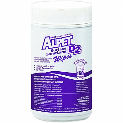 BEST SANITIZERS INC. SSW0002 Sanitizing Wipes 160 ct Canister PK6
