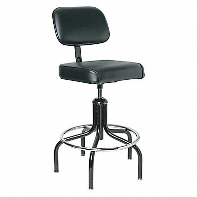 BEVCO 26005VBK Task Chair Vinyl Black 24 to 31 Seat Ht