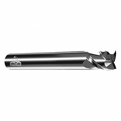 GRAINGER GMA14F3 Square End Mill Single End Carbide 1/4