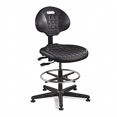 BEVCO 7501BLK Task Chair Poly Black 21 to 31 Seat Ht