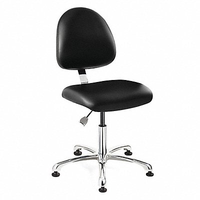 BEVCO 9050MSBKV Task Chair Vinyl Black 15 to 21 Seat Ht