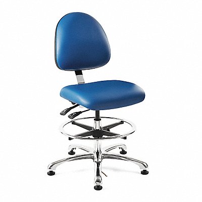 BEVCO 9551MEBLV Ergo ESD Task Chair Vinyl Royal Blue