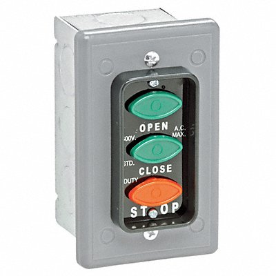 AMERICAN GARAGE DOOR SUPPLY LCE3 Control Station 3 Oval Buttons Nema 1