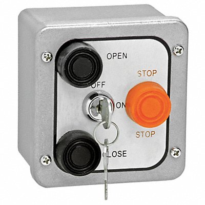 AMERICAN GARAGE DOOR SUPPLY 3BXL Control Station 3 Buttons With Lockout