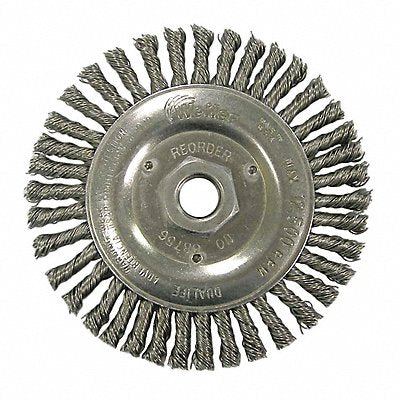 WEILER 9866 Wire Wheel Stainless Steel 5in.Dia