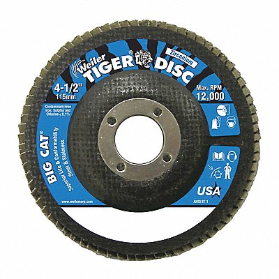 WEILER 50803V Flap Disc 40 Grit 7/8 in Coarse Grade
