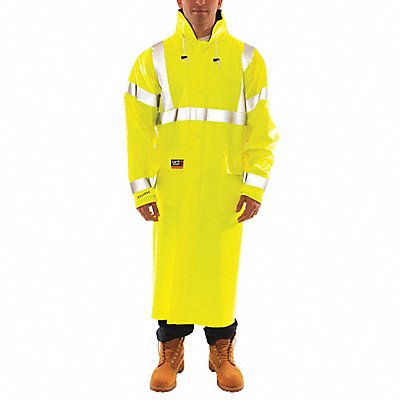 TINGLEY C44122 J2261 Arc Flash Rain Coat Cat 2 Yellow/Grn XL