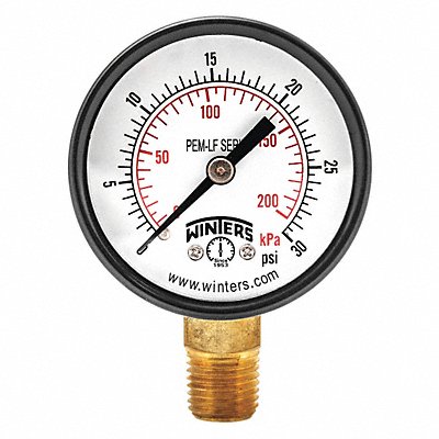 WINTERS PEM199LF J1379 Gauge Pressure 2in. 0 to 30 psi