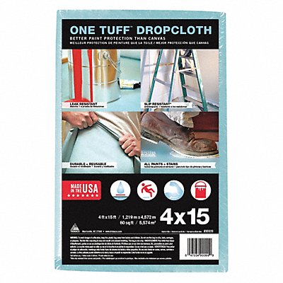 TRIMACO 90099 Leakproof Slip Resistantist DropCloth 4 x 15 ft.